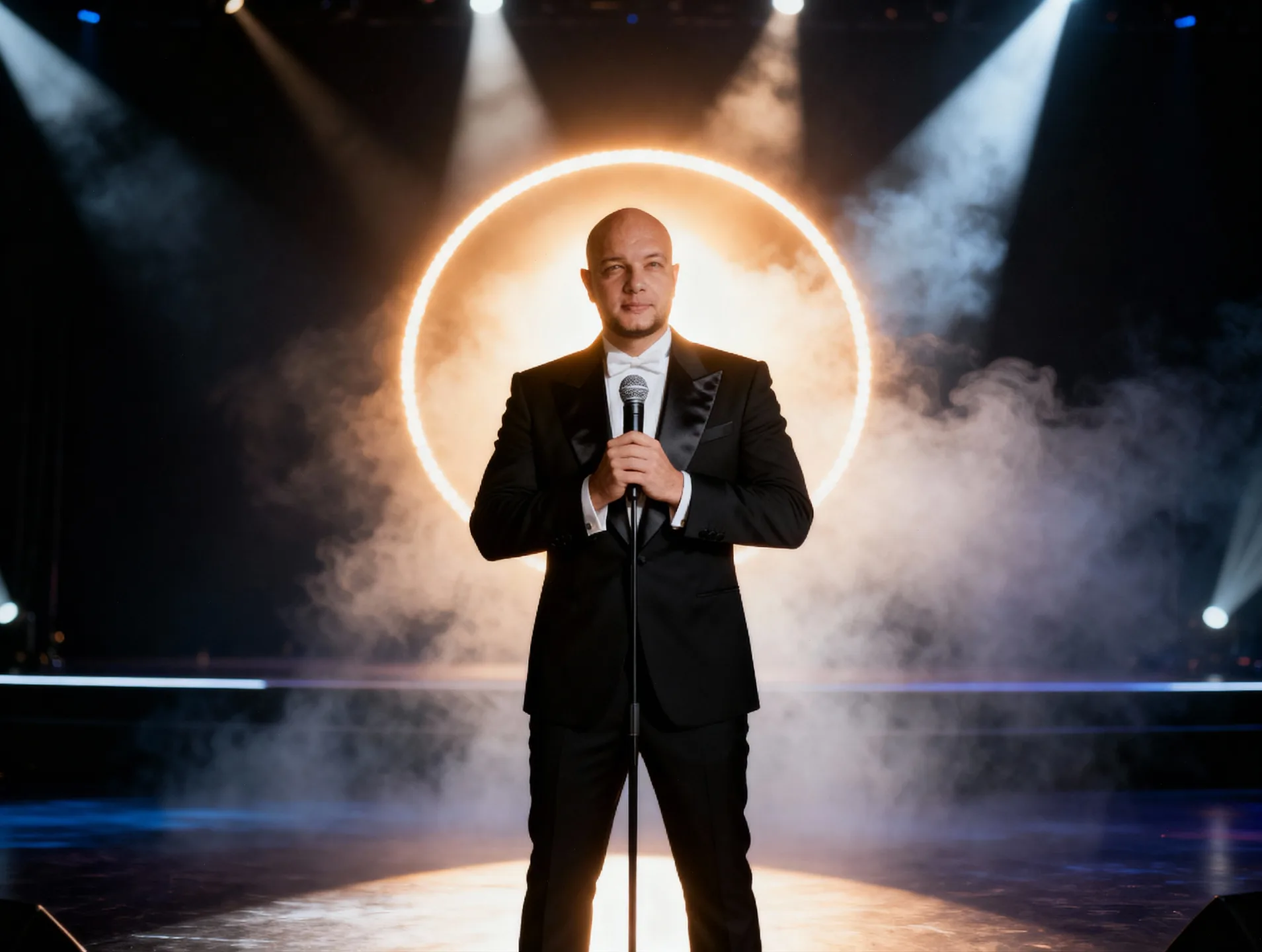 Ведущий вечера в элегантном образе стиля Old Money